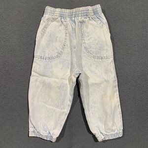 Toddletime Acid Wash Jeans Toddler 18M Vintage 80s 90s Made in USA Jogger Pants